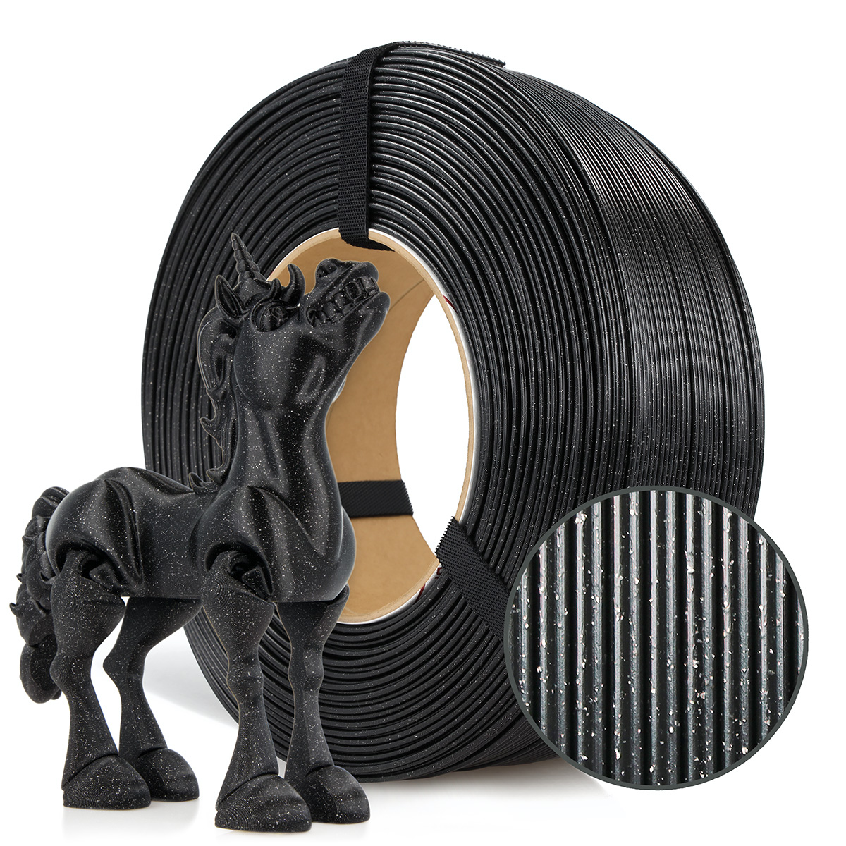 Filament 1.75 mm Rosa 3D ReFill PLA Galaxy Black (negru) 1kg