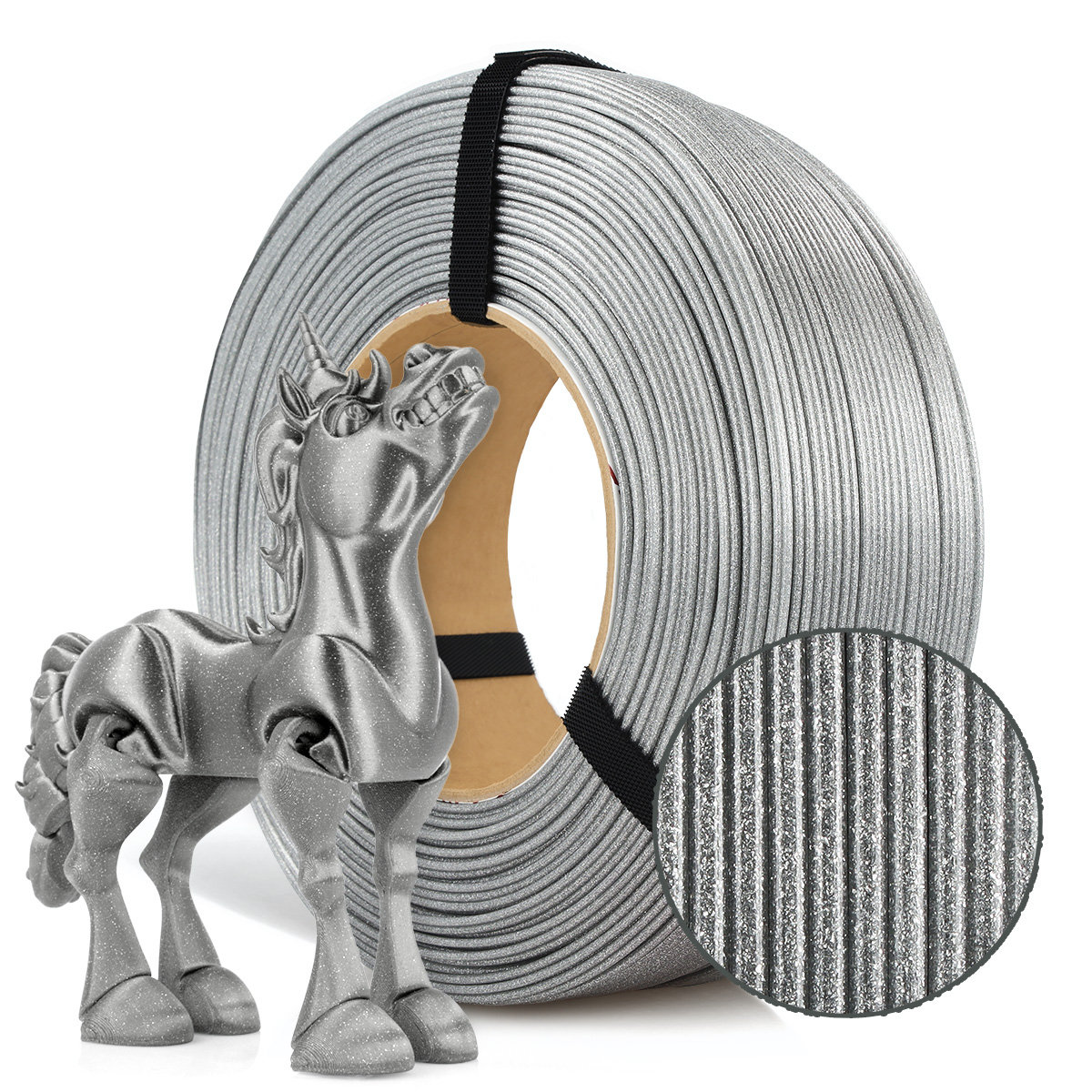 Filament 1.75 mm Rosa 3D ReFill PLA Galaxy Brillant Silver (argintiu) 1kg