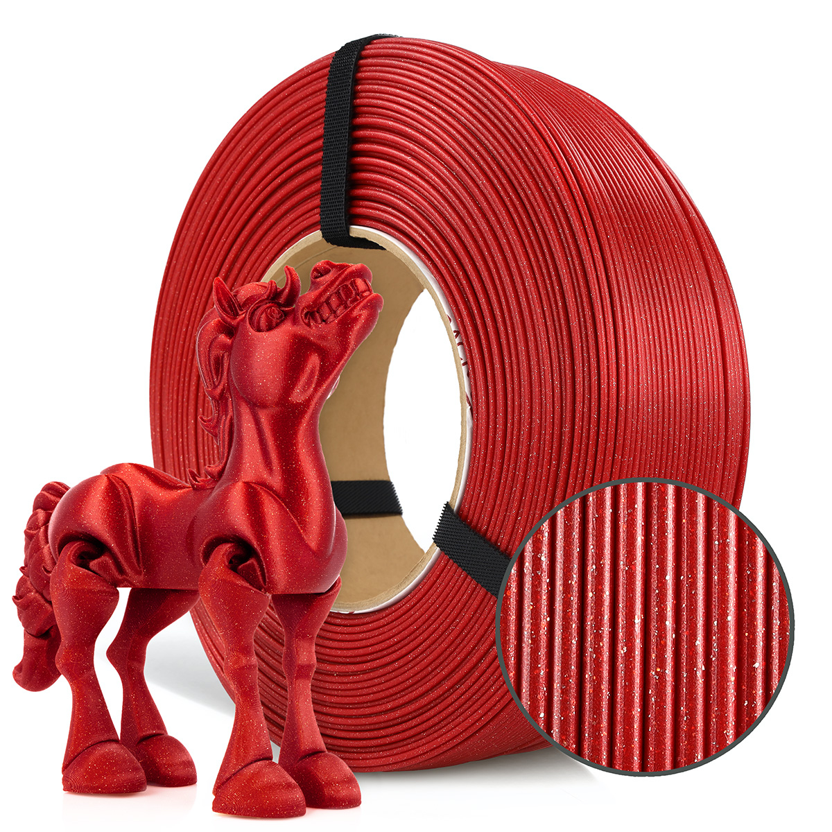 Filament 1.75 mm Rosa 3D ReFill PLA Galaxy Karmin Red (rosu) 1kg