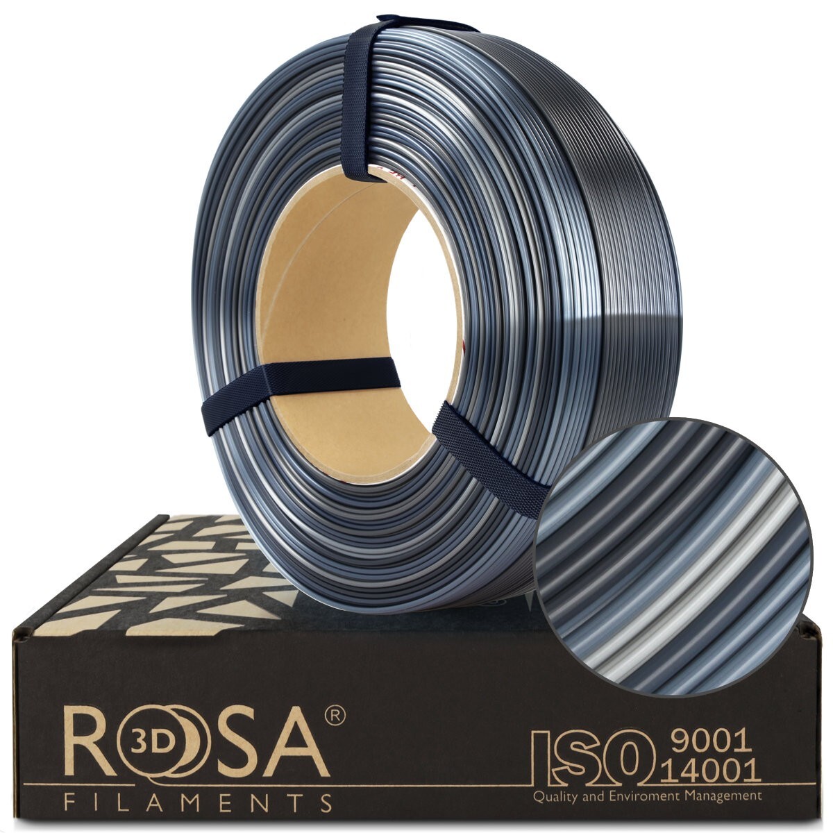 Filament 1.75 mm Rosa 3D ReFill PLA - Multicolor Silk Moon 1kg
