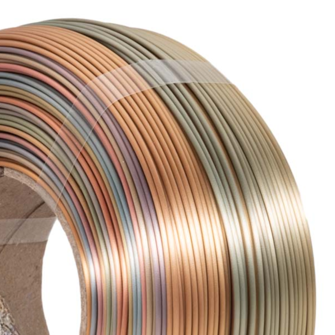 Filament 1.75 mm AzureFilm ReFill PLA Silk Rainbow Tropicana (multicolor) 1kg
