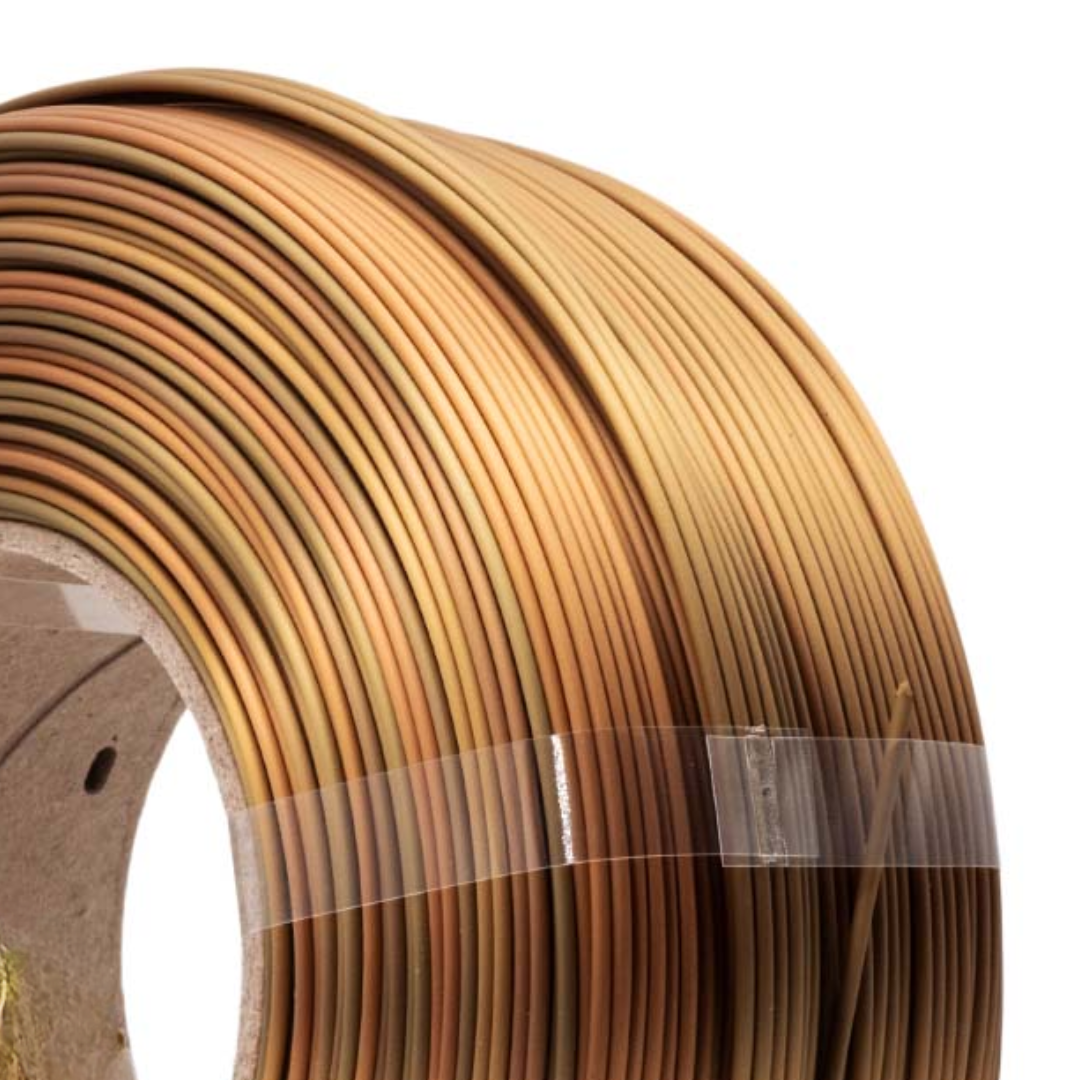Filament 1.75 mm AzureFilm ReFill PLA Silk Rainbow Amber (multicolor) 1kg