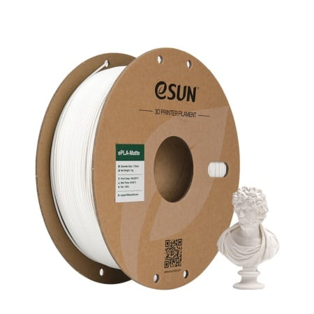 Filament 1.75mm eSun ePLA-Matte Milky White (alb) 1kg