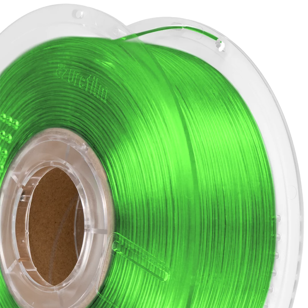 Filament 1.75 mm AzureFilm PETG Hyper Speed Transparent Green (verde) 1kg