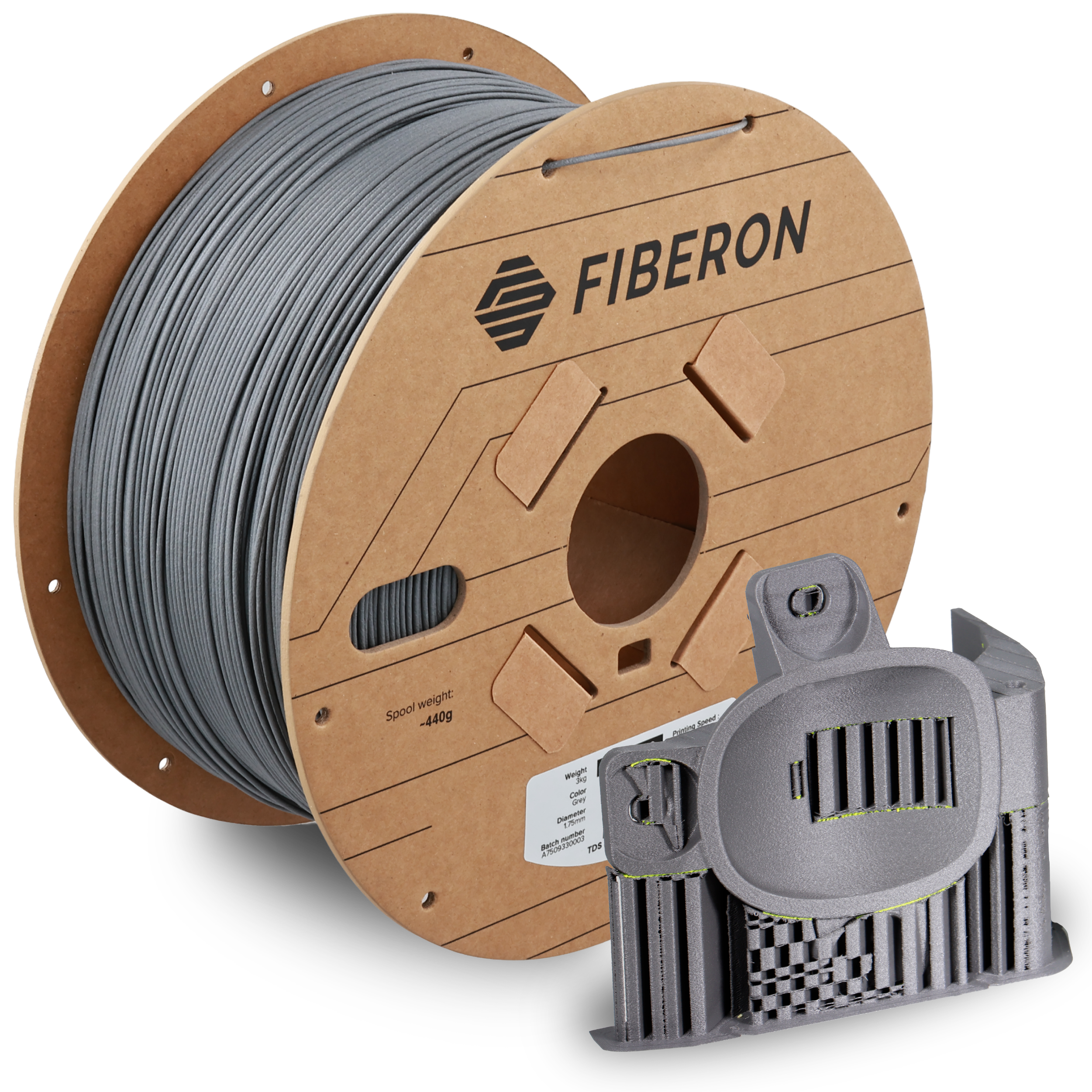 Filament 1.75 mm Polymaker Fiberon PPS-GF20 Grey (gri) 3 kg