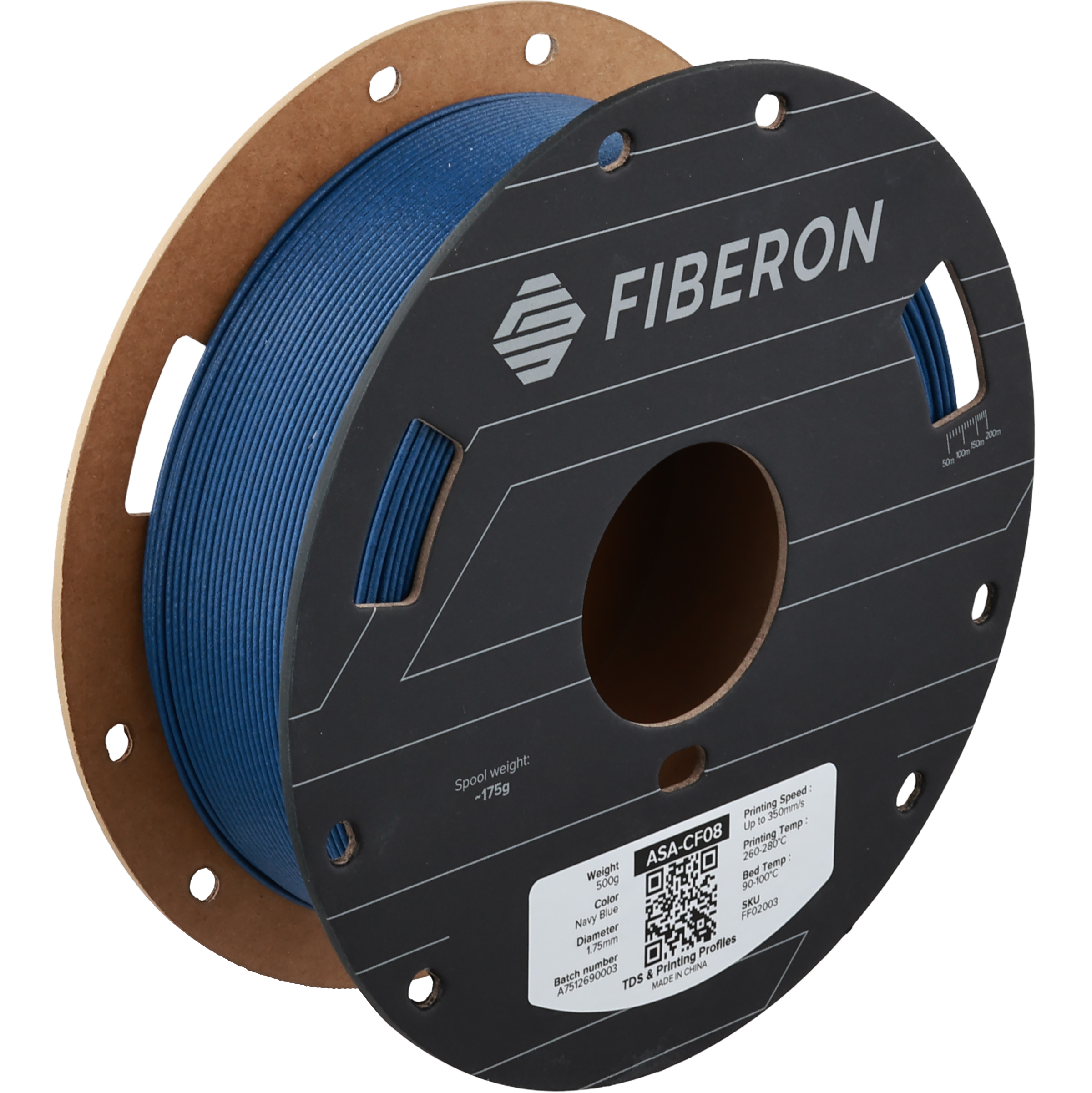 Filament 1.75 mm Polymaker Fiberon ASA-CF08 Navy Blue (albastru) 500g