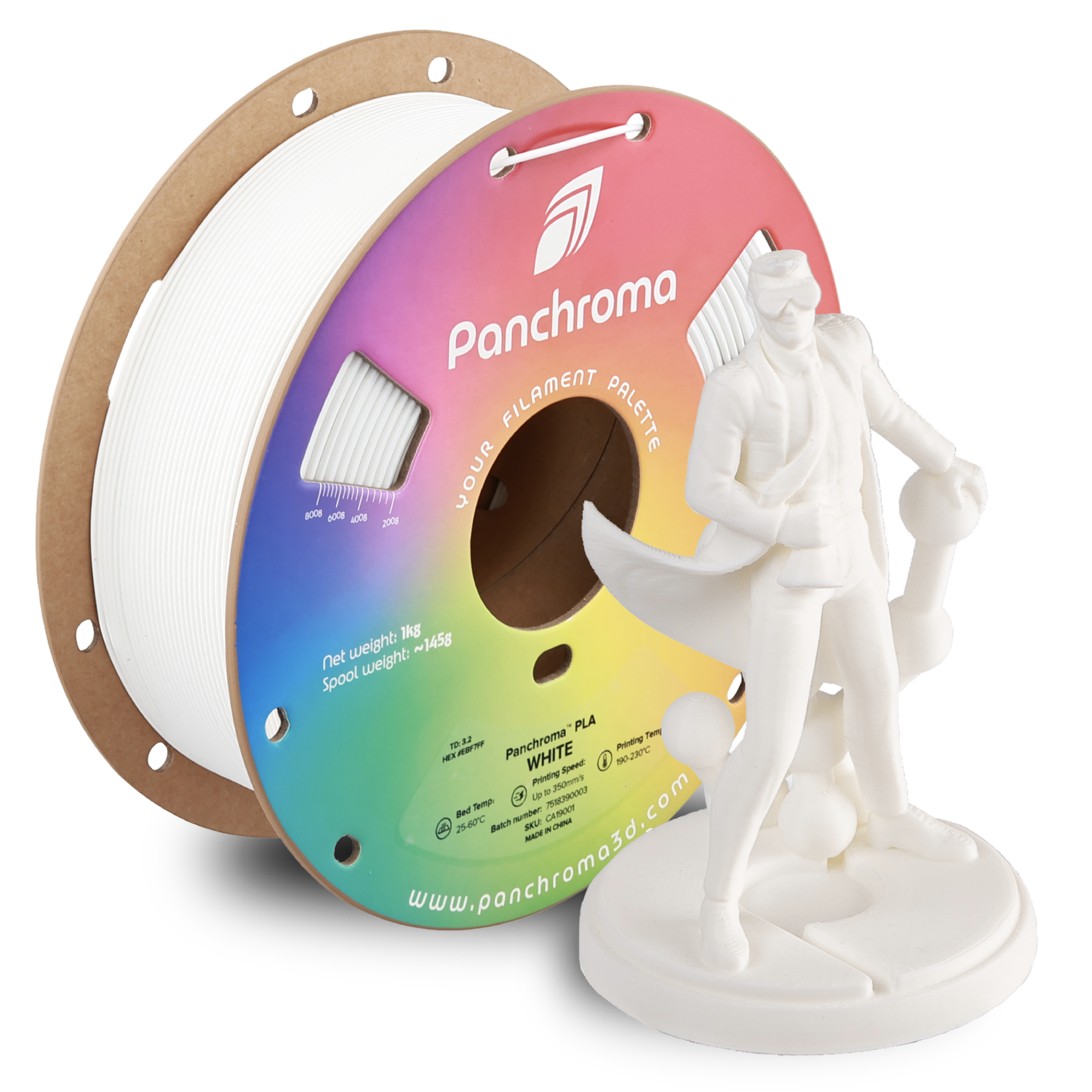 Filament 1.75 mm Polymaker Panchroma Basic PLA White (alb) 1kg