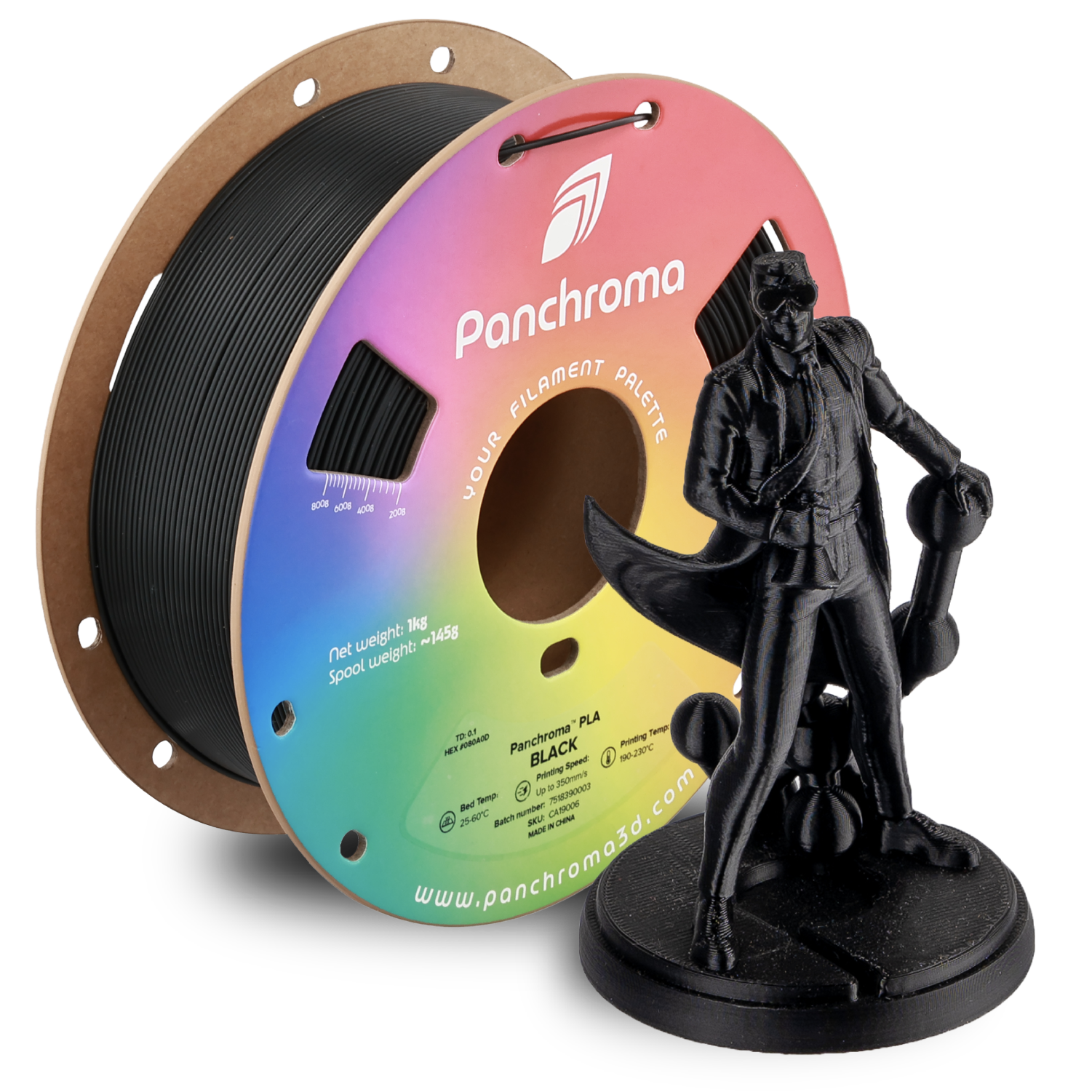 Filament 1.75 mm Polymaker Panchroma Basic PLA Black (negru) 1kg
