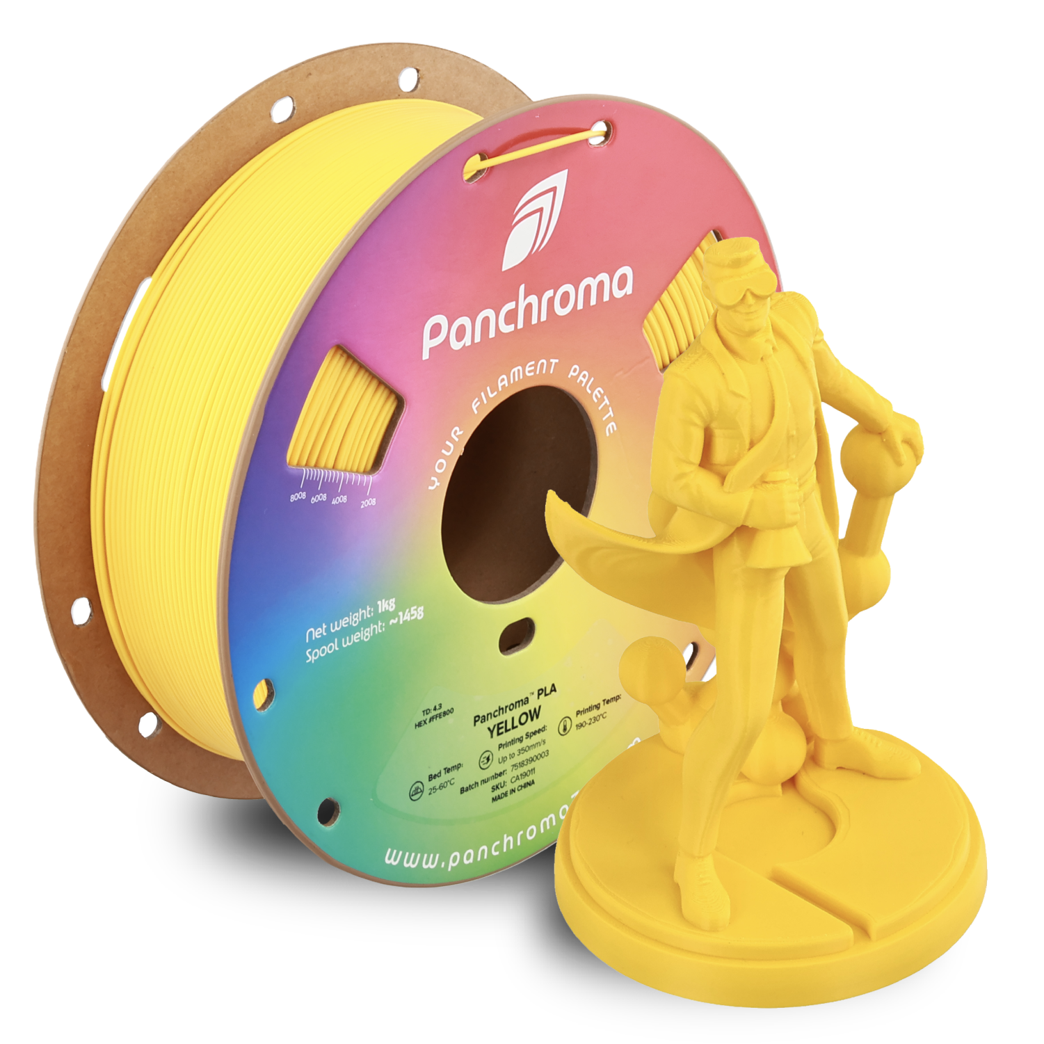 Filament 1.75 mm Polymaker Panchroma Basic PLA Yellow (galben) 1kg