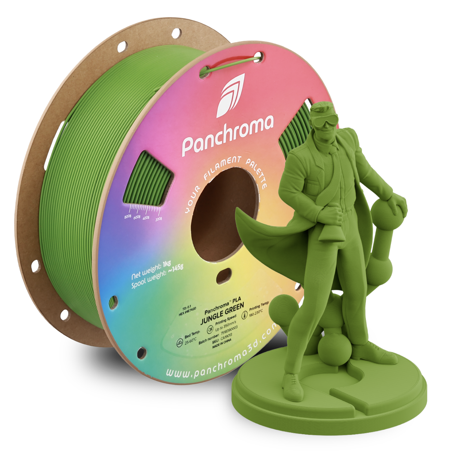 Filament 1.75 mm Polymaker Panchroma Basic PLA Jungle Green (verde) 1kg