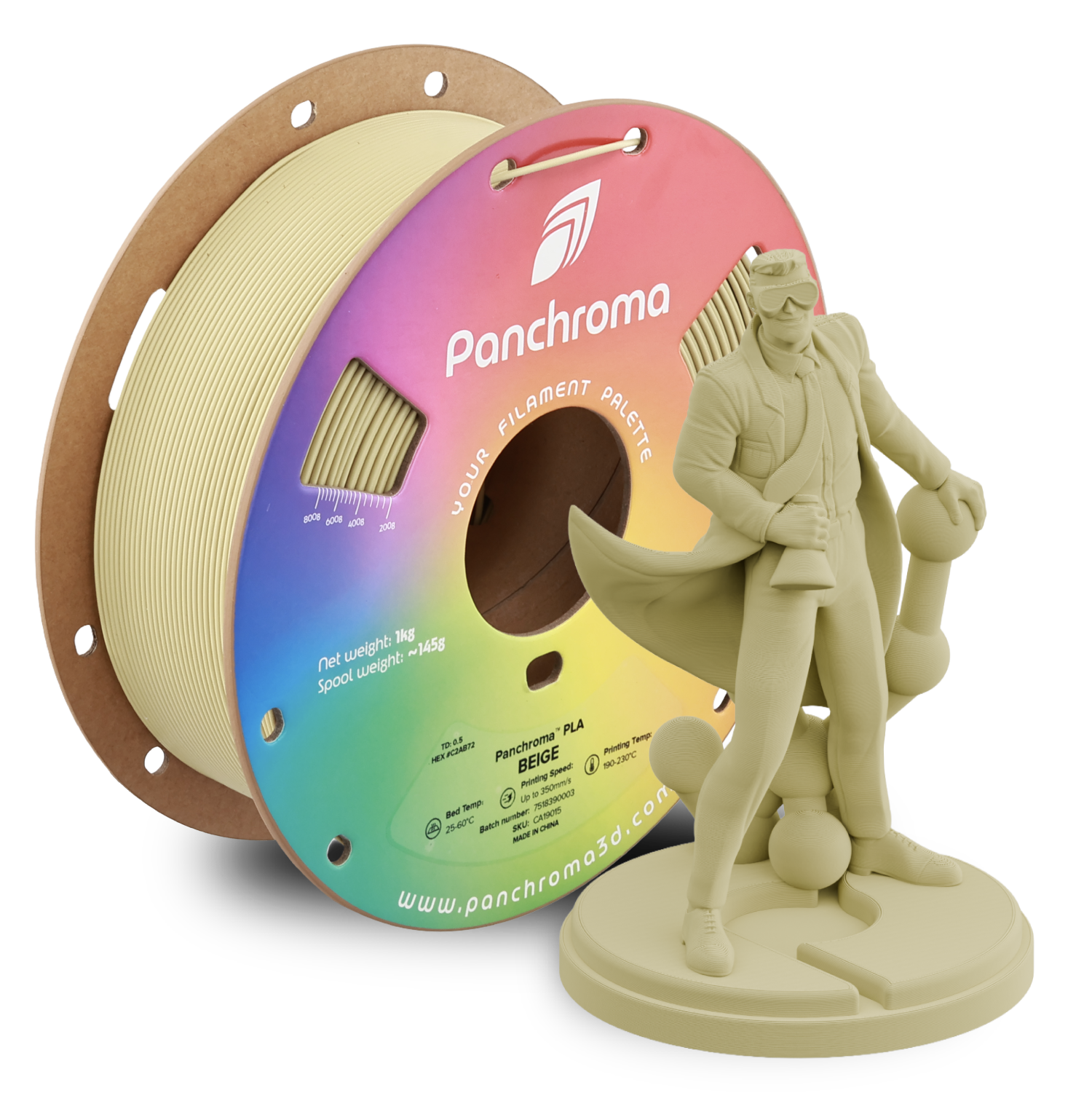 Filament 1.75 mm Polymaker Panchroma Basic PLA Beige (maro) 1kg