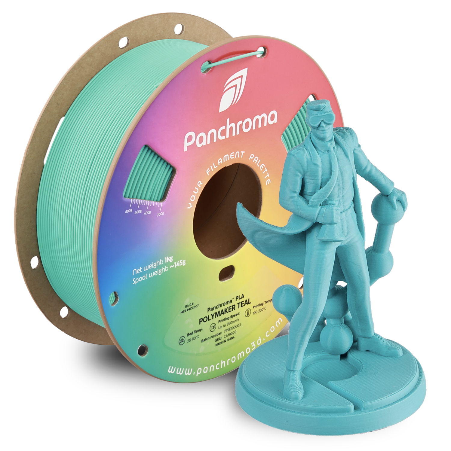 Filament 1.75 mm Polymaker Panchroma Basic PLA Polymaker Teal (turcoaz) 1kg