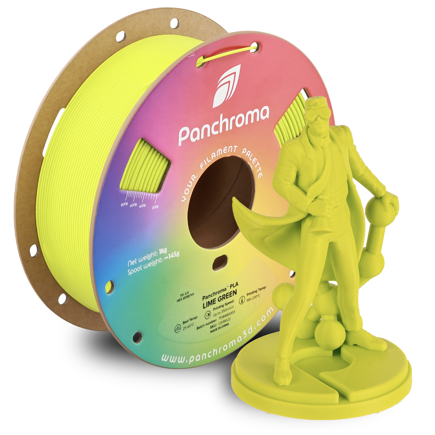 Filament 1.75 mm Polymaker Panchroma Basic PLA Lime Green (verde) 1kg