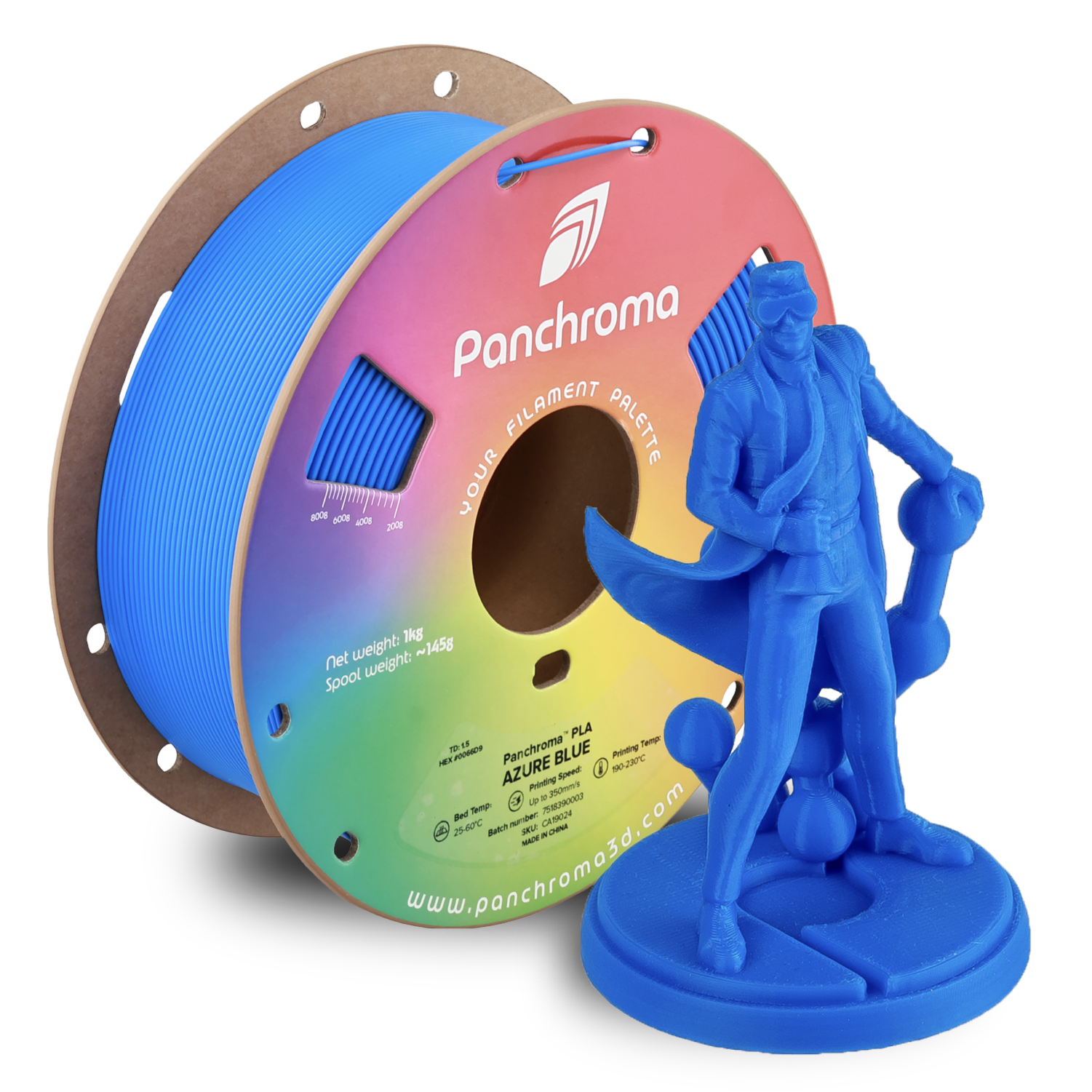Filament 1.75 mm Polymaker Panchroma Basic PLA Azure Blue (albastru) 1kg