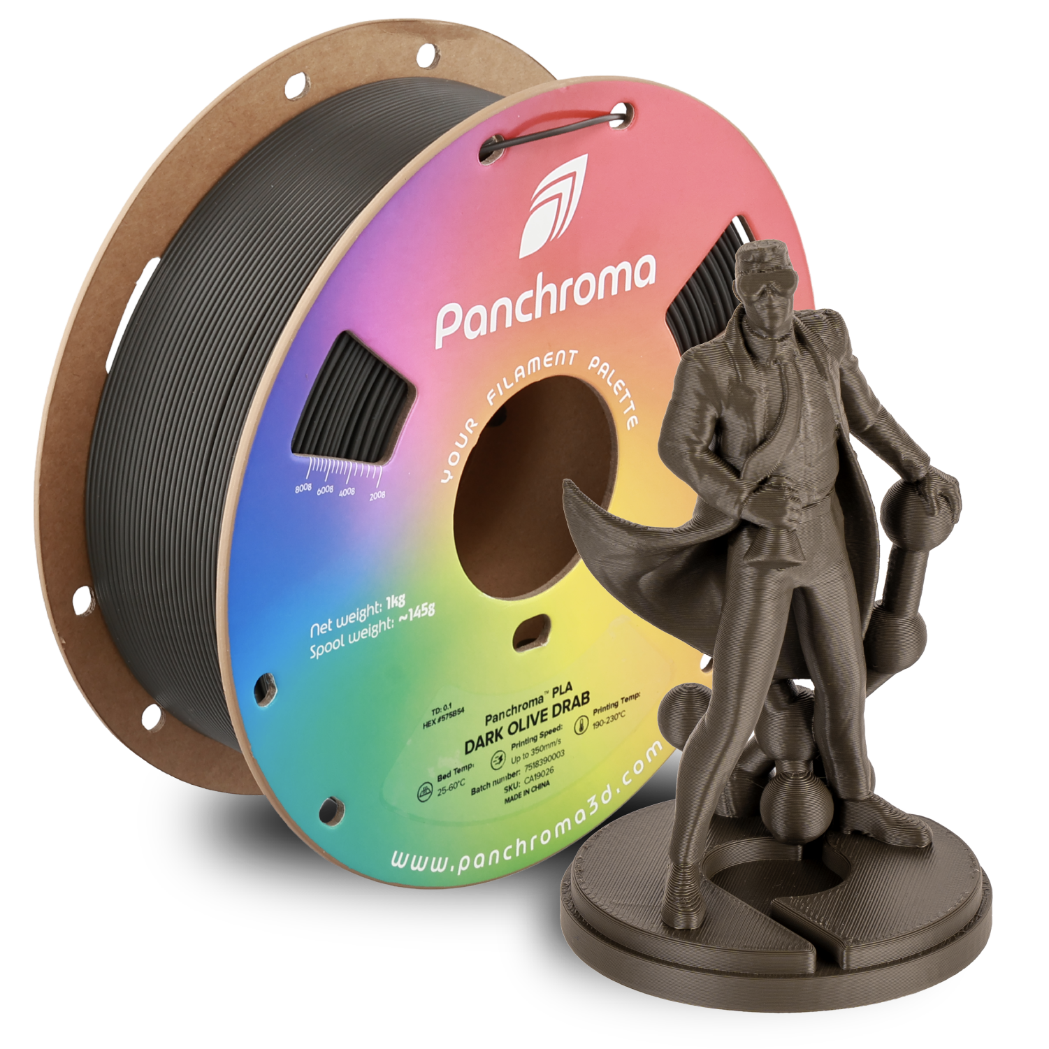 Filament 1.75 mm Polymaker Panchroma Basic PLA Dark Olive Drab (maro) 1kg