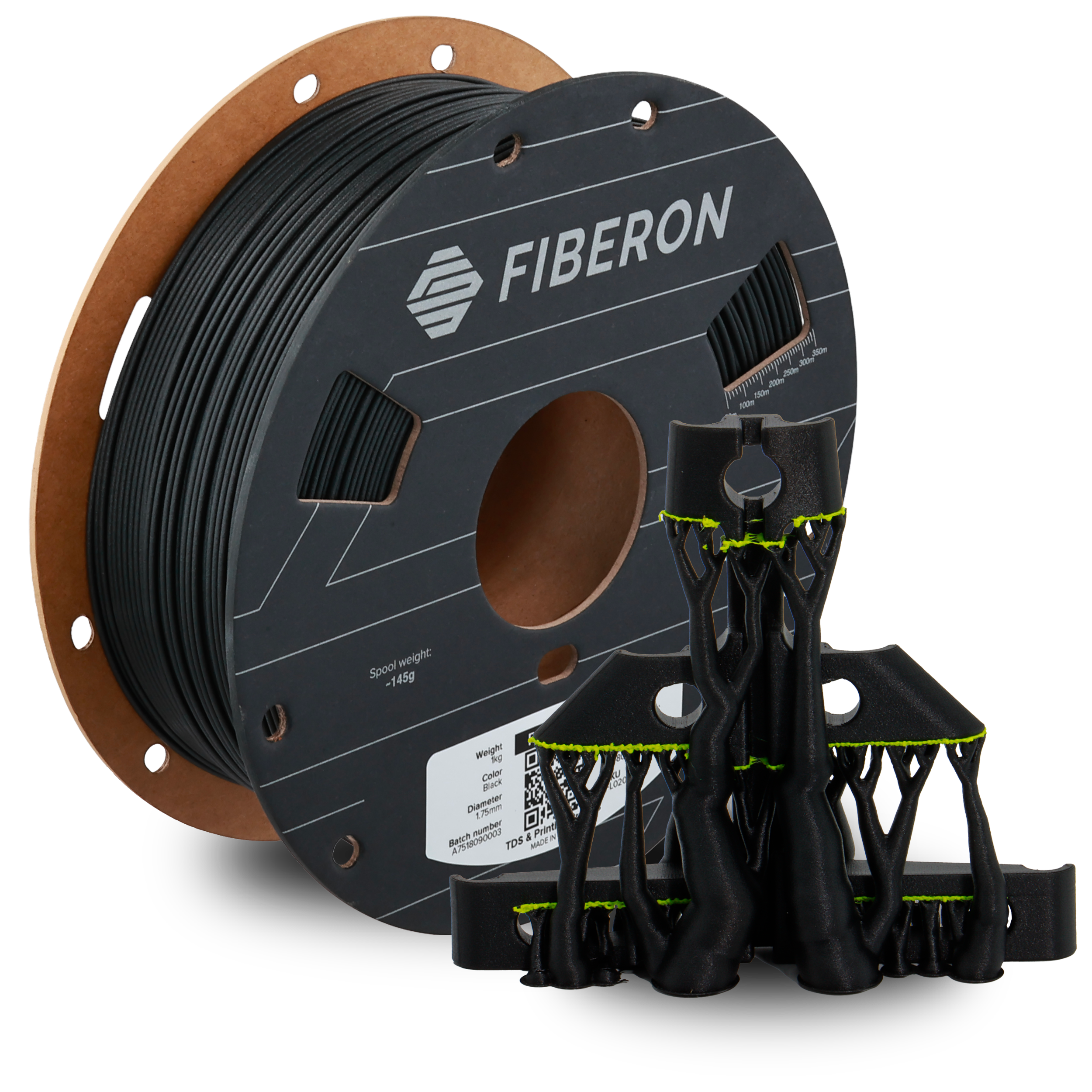 Filament 1.75 mm Polymaker Fiberon PET-GF15 Black (negru) 1kg