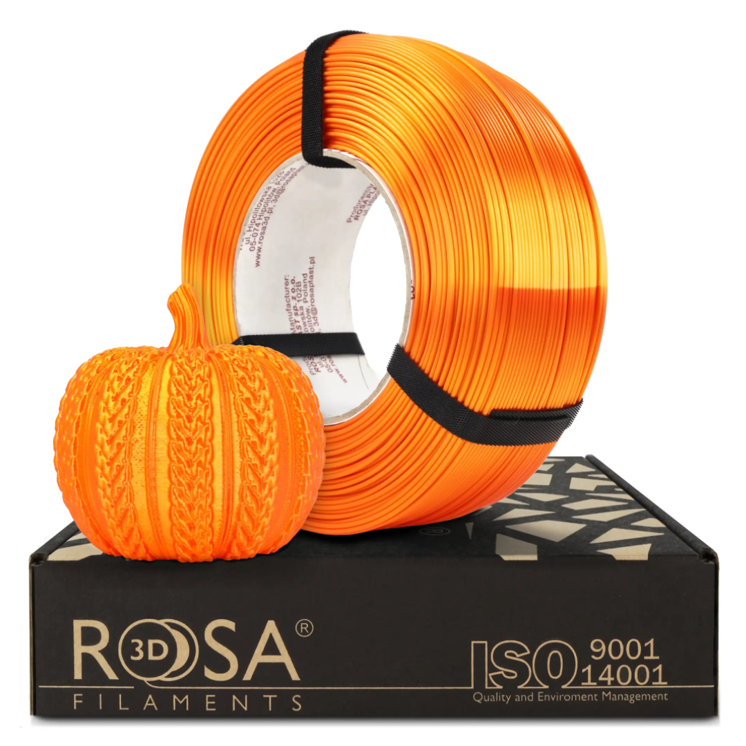 Filament 1.75 mm Rosa 3D ReFill PLA Silk Orange (portocaliu) 1kg