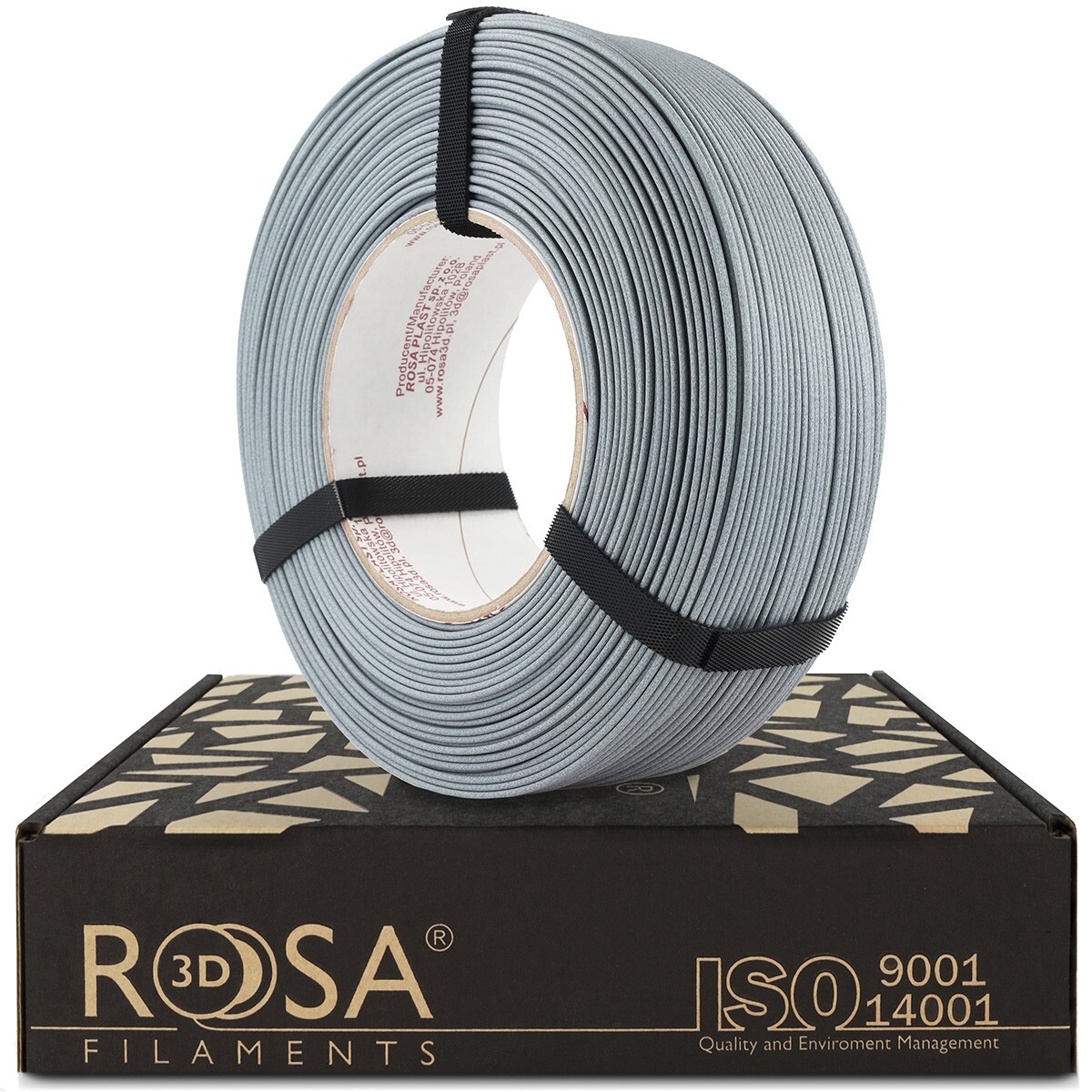 Filament 1.75 mm Rosa 3D ReFill PLA-CF Matt Stone Cold Gray (gri) 1kg