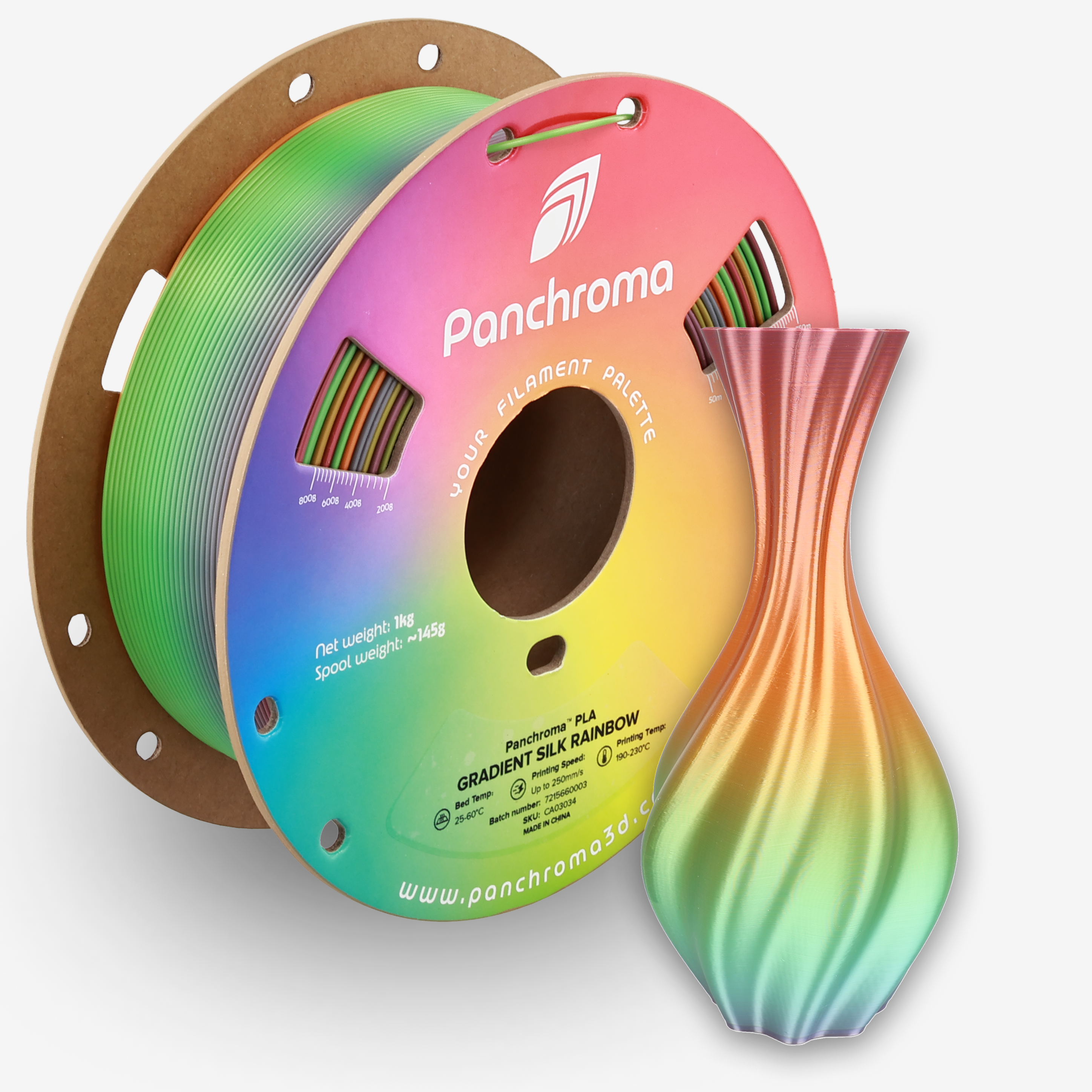 Filament 1.75 mm Polymaker Panchroma PLA Silk Gradient Rainbow (multicolor) 1kg