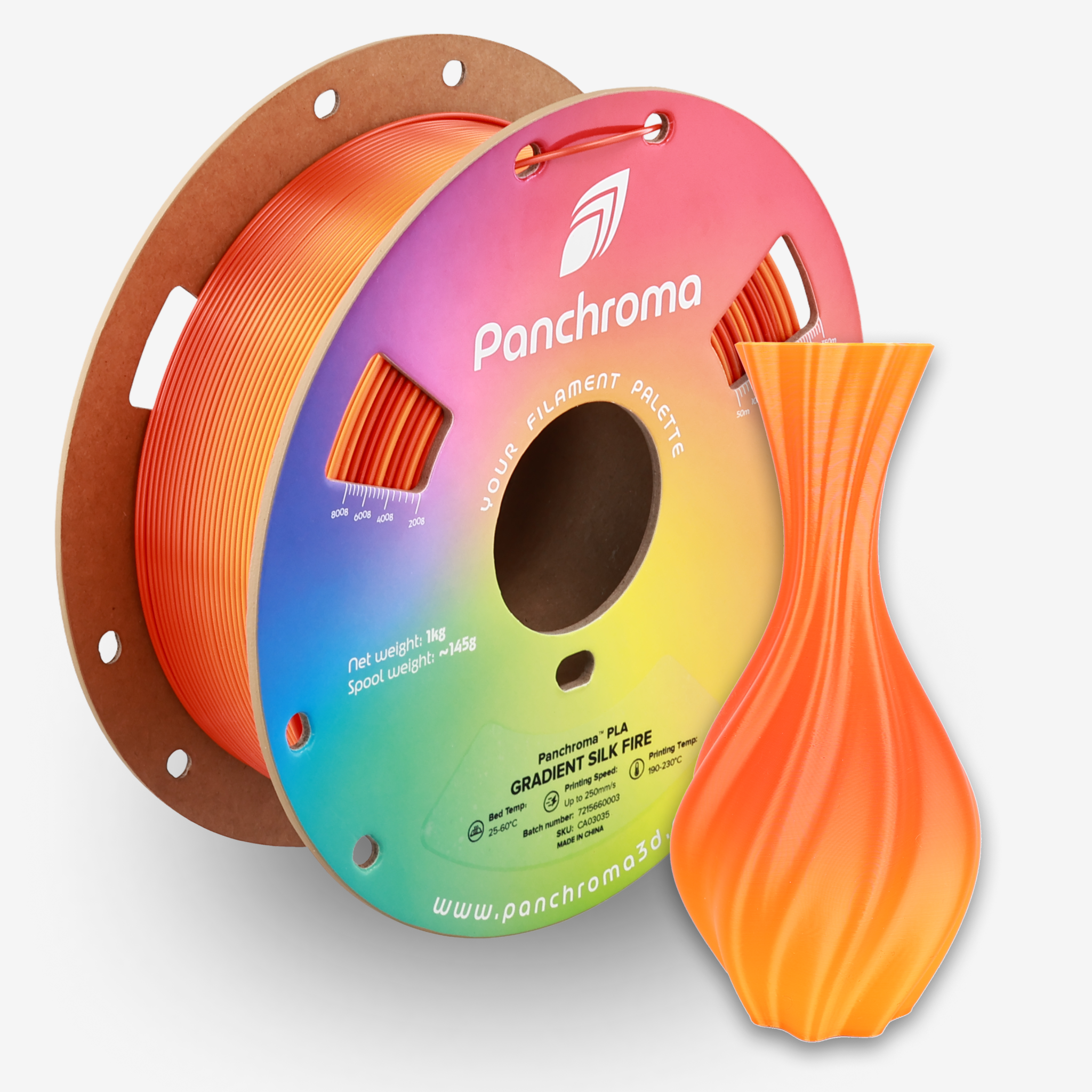 Filament 1.75 mm Polymaker Panchroma PLA Silk Gradient Fire (multicolor) 1kg