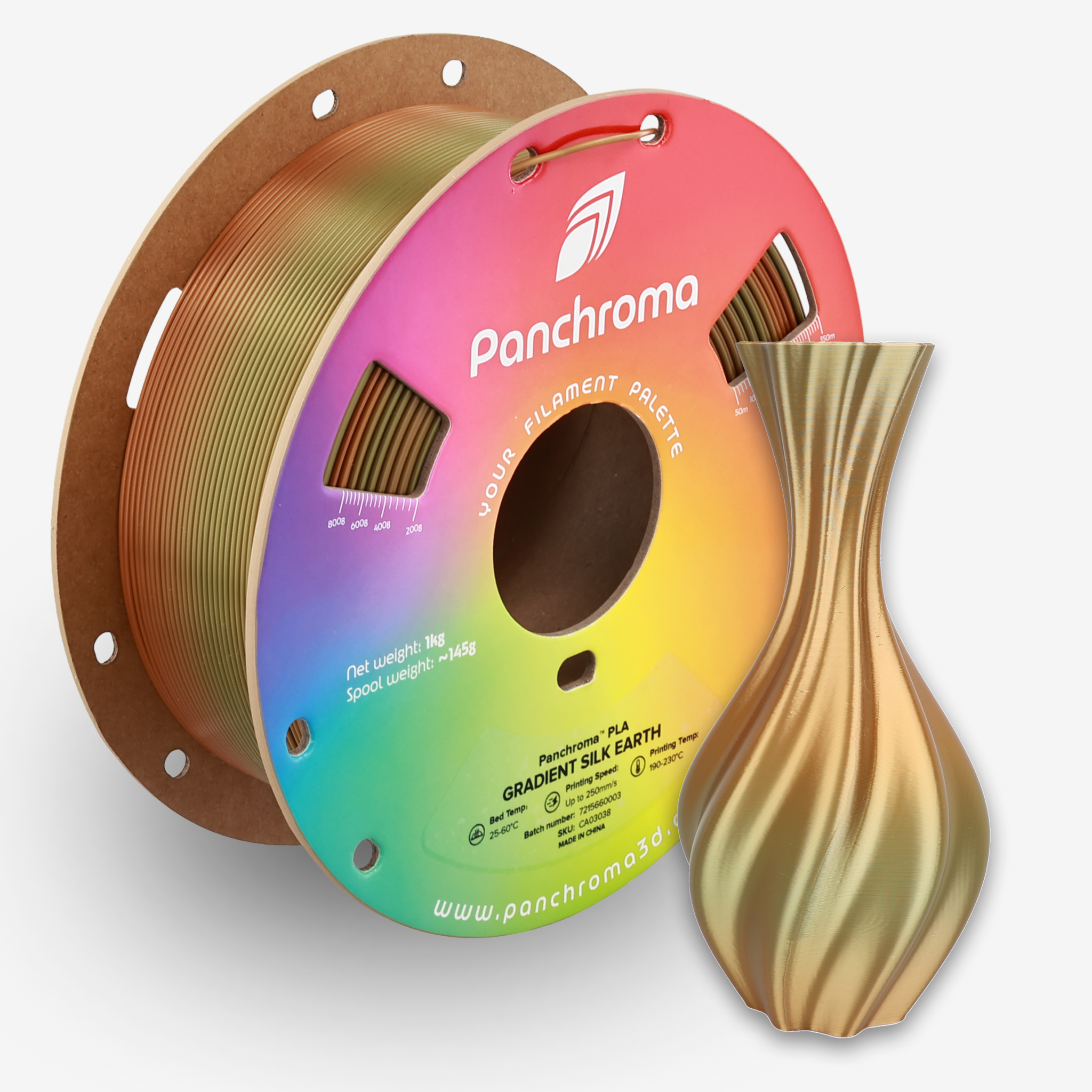 Filament 1.75 mm Polymaker Panchroma PLA Silk Gradient Earth (multicolor) 1kg