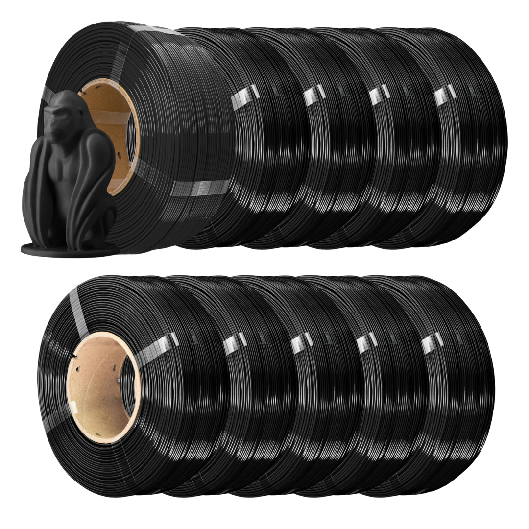 10 x Filament 1.75mm AzureFilm ReFill PETG Hyper Speed Black 1kg