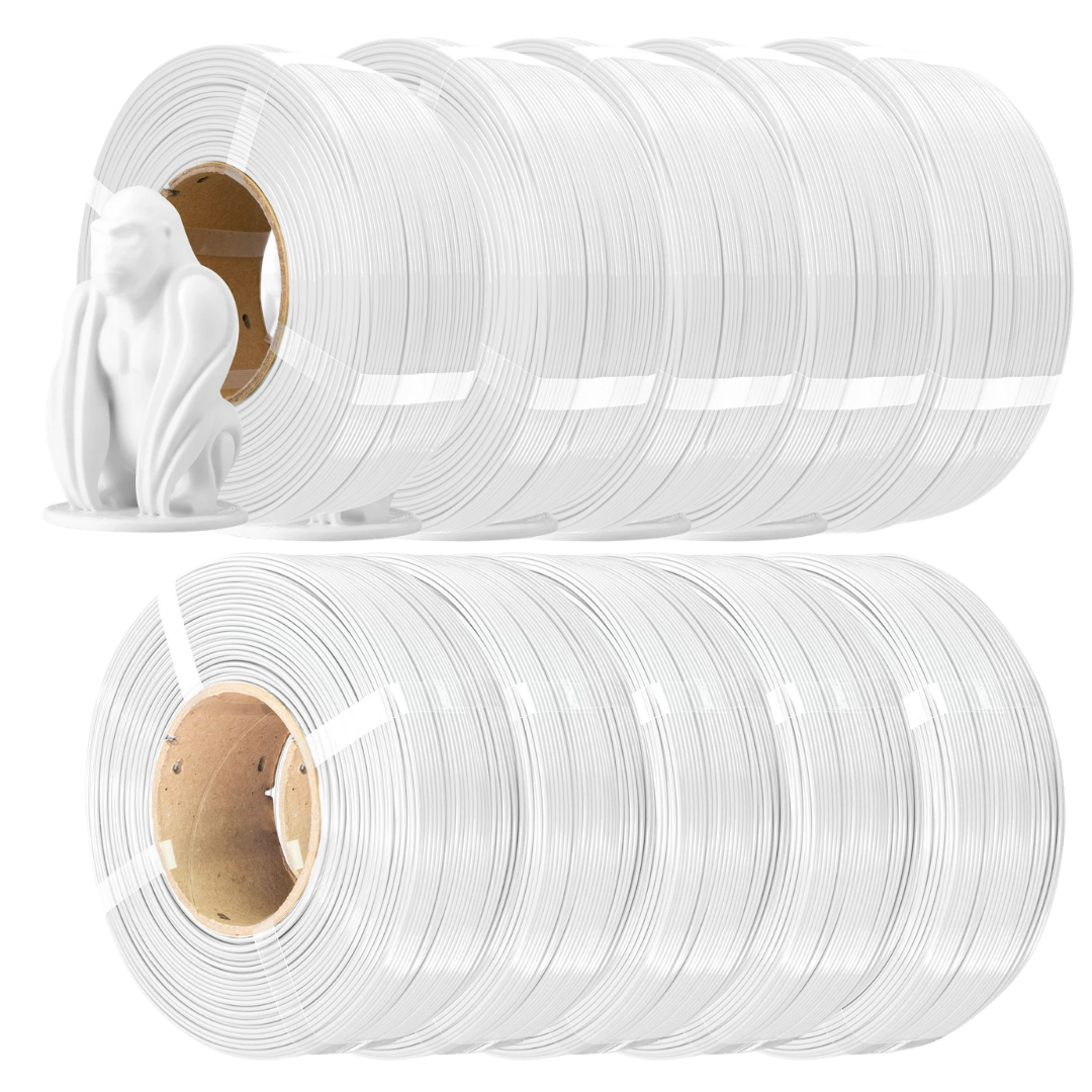 10 x Filament 1.75mm AzureFilm ReFill PETG Hyper Speed White 1kg