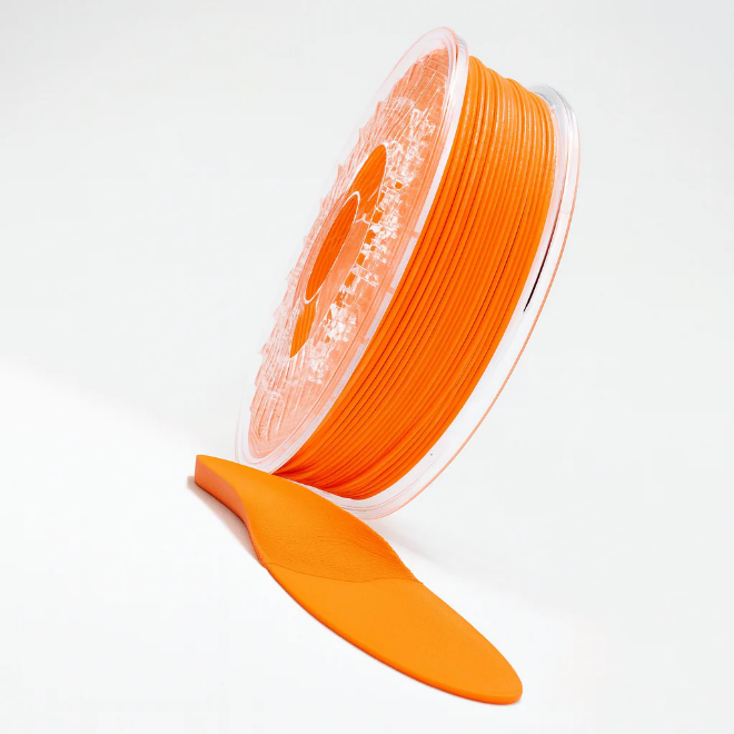 Filament 1.75mm Recreus FilaFlex 95A Foamy Orange (portocaliu) - 95A ... 70A - 750g