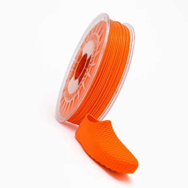 Filament 1.75mm Recreus FilaFlex Foamy Orange 78A ... 51A (portocaliu) 750g