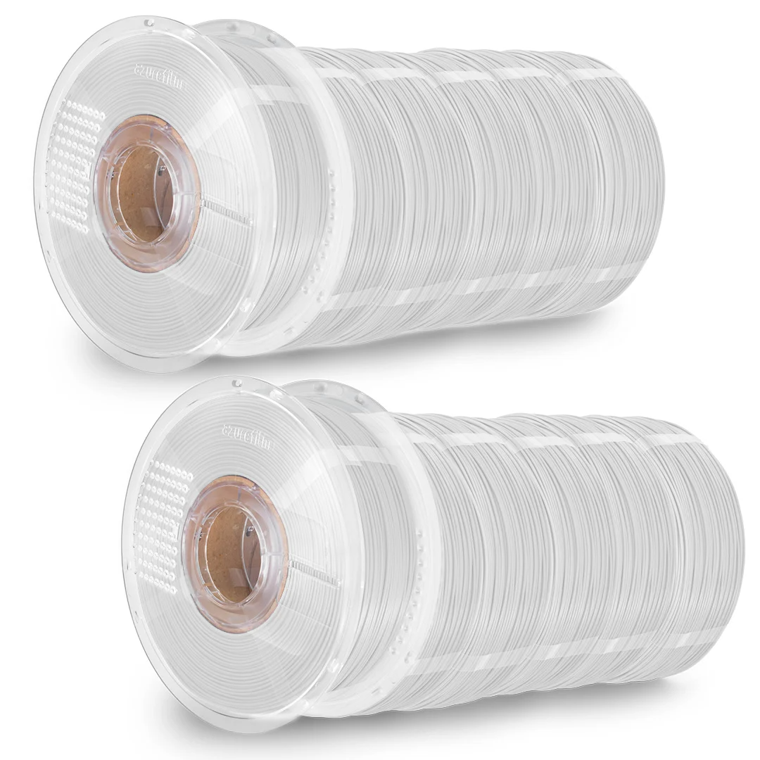 Pachet filamente 1.75 mm AzureFilm Super-pack ReFill PLA White (alb)