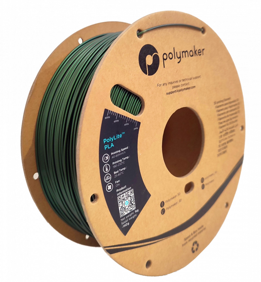 Filament Polymaker PolyLite PLA Glow in the Dark Green Filamente3D