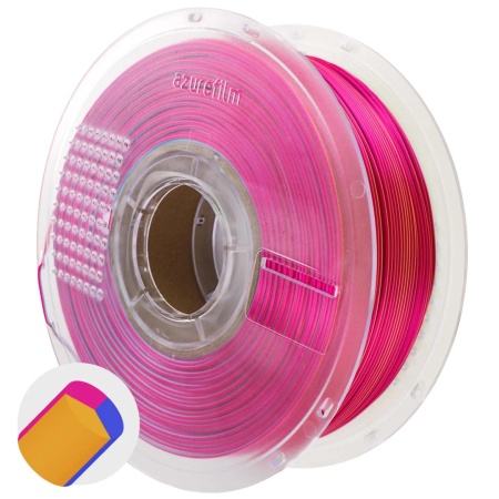 Filament 1.75 mm AzureFilm PLA Silk Tri Color Royal Fizz (multicolor) 1kg