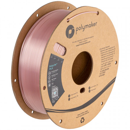 Filament 1.75 mm Polymaker PolyLite PLA Silk Rose Gold (auriu roz)1kg