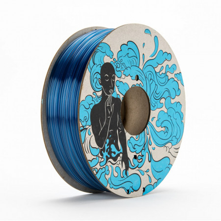 Filament 1.75mm Recycled PETG - Seaglass Collection - Nautical Blue (albastru transparent) 1kg