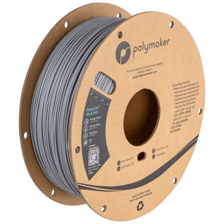 Filament Polymaker PolyLite PLA PRO Grey (gri)1kg