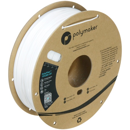 Filament Polymaker PolyFlex TPU-95A HF - High Speed White (alb) 1kg