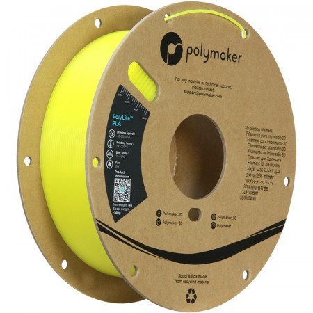 Filament Polymaker PolyLite PLA Luminous Yellow (galben)1kg