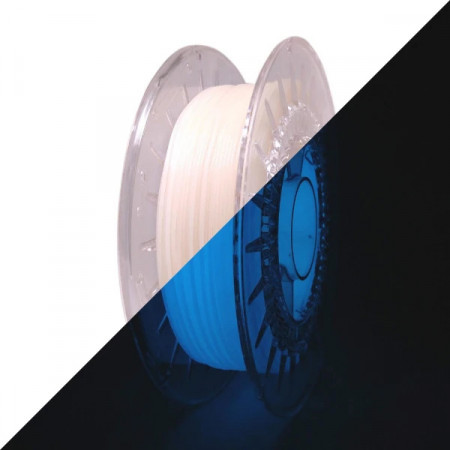 Filament 1.75 mm PLA Starter Glow in the Dark Blue (albastru fosforescent) 500g