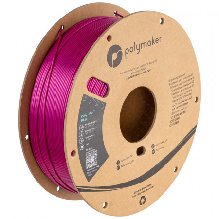 Filament 1.75 mm Polymaker PolyLite PLA Silk Magenta (magenta)1kg