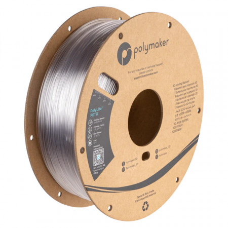 Filament Polymaker PolyLite PETG Clear (transparent) 1kg