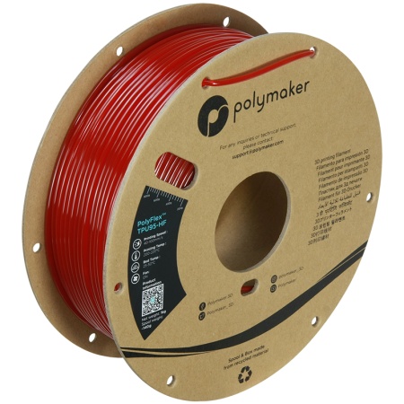 Filament Polymaker PolyFlex TPU-95A HF - High Speed Translucent Red (rosu transparent) 1kg