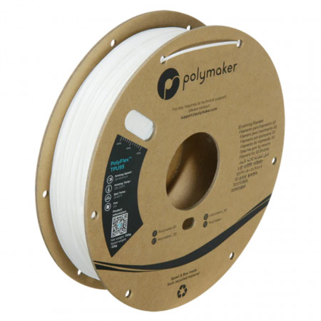 Filament Polymaker PolyFlex TPU-95A White (alb) 750g