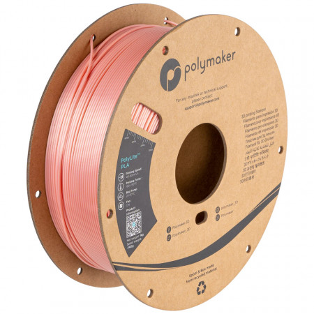 Filament 1.75 mm Polymaker PolyLite PLA Silk Pink (roz)1kg