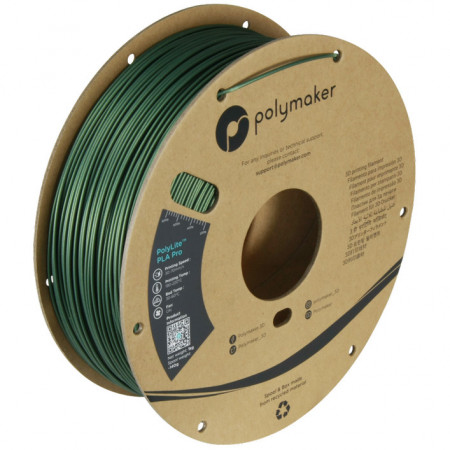 Filament Polymaker PolyLite PLA PRO Metallic Green (verde)1kg