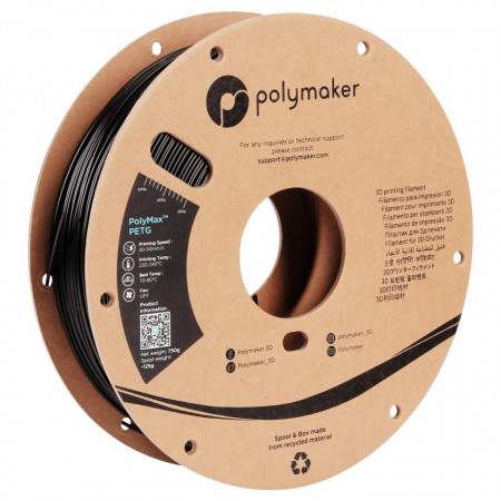 Filament Polymaker PolyMax Tough PETG True Black (negru) 750g
