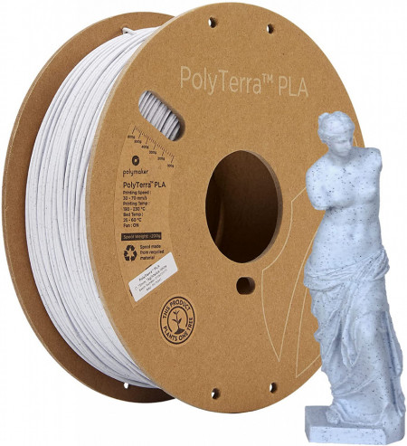 Filament Polymaker PolyTerra PLA Marble White (alb)1kg