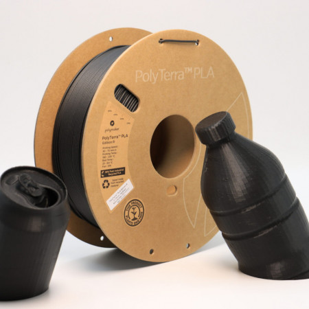 Filament 1.75 mm Polymaker PolyTerra PLA Edition-R Black (negru) 1kg