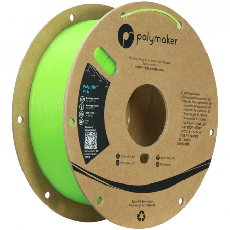 Filament Polymaker PolyLite PLA Luminous Green (verde)1kg