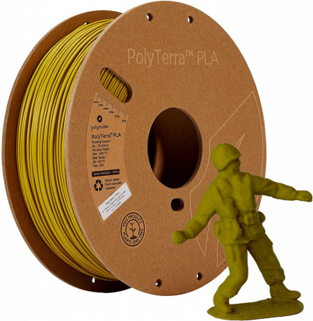 Filament Polymaker PolyTerra PLA Army Light Green (verde deschis)1kg