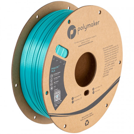 Filament 1.75 mm Polymaker PolyLite PLA Silk Teal (turcoaz)1kg